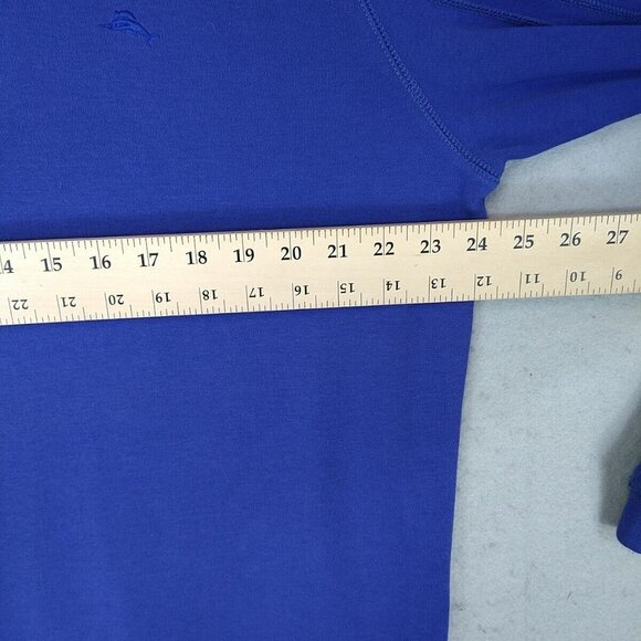 Tommy Bahama Pullover Sweater Mens XL Royal Blue Embroidered Outdoor Pima Cotton - Picture 8 of 11